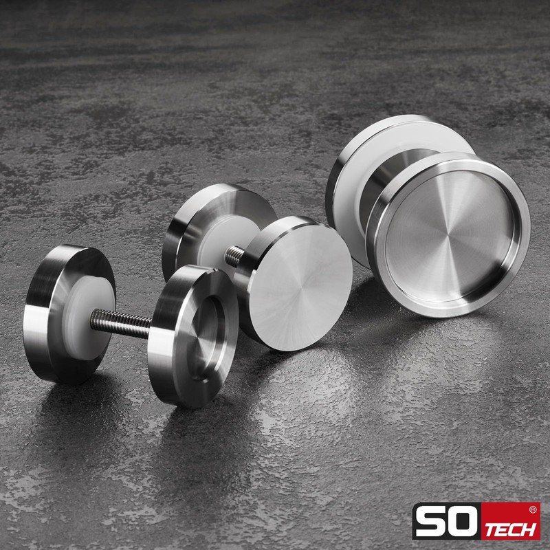 SOTECH Meyra Sliding Door Handles Diameter 50 mm Brushed Stainless