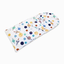 Happy Linen Company Girls Boys Kids Cosmic Planets White 155 x 65 cm Reversible Sleeping Bag