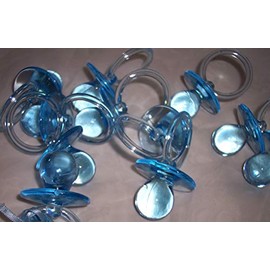 2.5" Acrylic Blue Baby Pacifier Baby Shower Favors - 48 Pieces