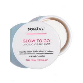 Sonage Glow To Go Glycolic Acid Peel Pads For Face & Body, Professional Strength Exfoliation and Resurfacing AHA Pads That Helps Even Skin Tone, Pore Size, Brighten & Smooths Complexion