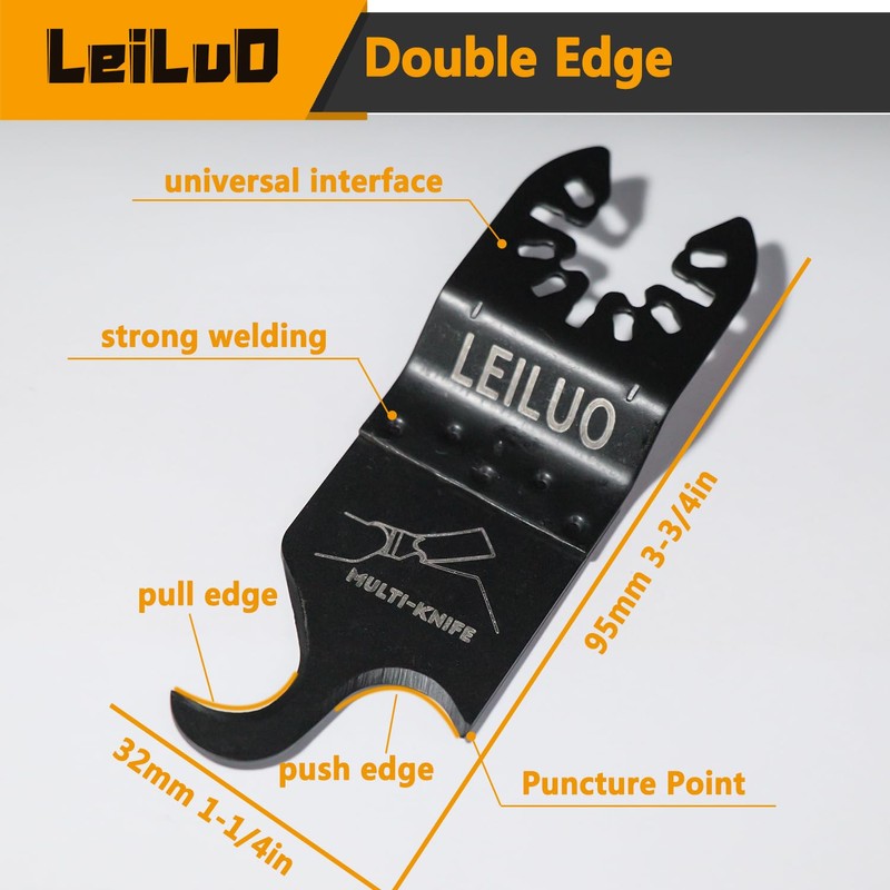 LEILUO 4 Pcs Multi Tool Hook Blade for Carpet Roof