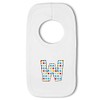 Blue Dotty Alphabet Letter W - Baby Pullover Bib