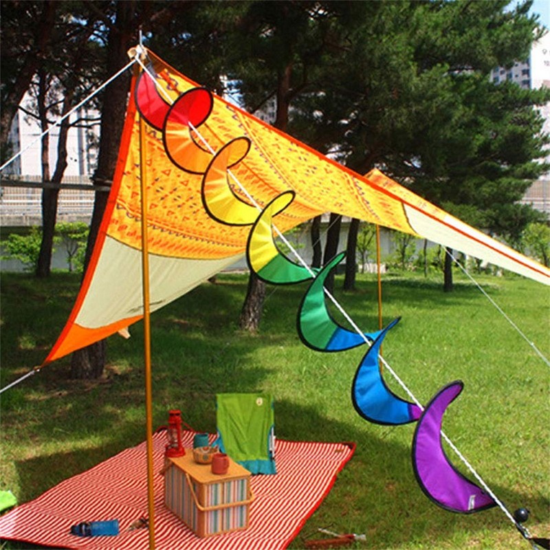 QoFina SQ0J Rainbow Rotating Wind Bar, Acrylic, Colourful