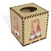 Square 'Christmas Gonks' Wooden Tissue Box Cover (TB00044175)