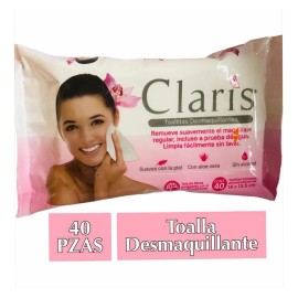 Toallitas Desmaquillantes Claris Con Aloe Vera 40´s E-full