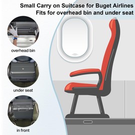 Hanke 14'' Laptop Suitcase, Graphite Grey, Polycarbonate, Underseat Carry On, TSA Lock, Lightweight