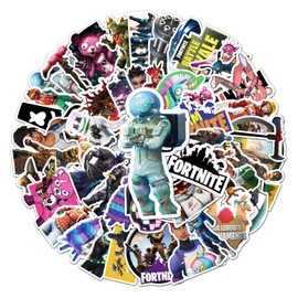 Pack of 50 Game Fortnite Laptop Stickers, Waterproof PVC Stickers for DIY Decoration, Graffiti Style Stickers for Cars, Motorcycles, Laptops, Bikes, Skateboards, Skis, Snowboards, Luggage etc.