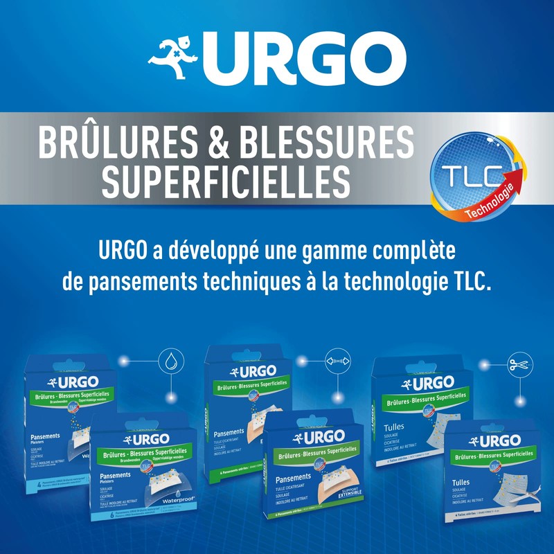 Urgo – Verband für Verbrennungen – oberflächliche Verletzungen – Tüll