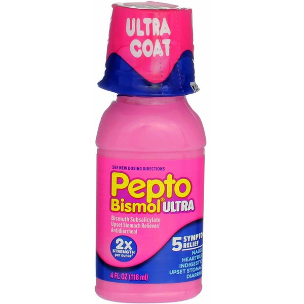 Pepto-Bismol 3 Pack Pepto-Bismol Ultra 5 Symptom Digestive Relief Liquid,