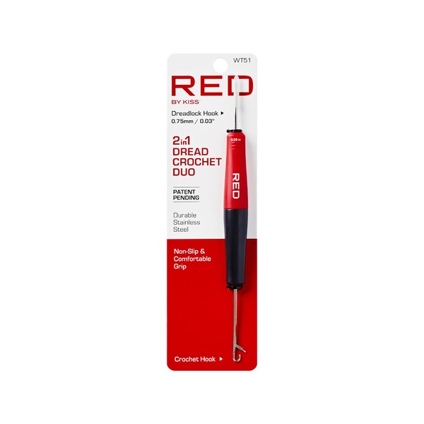 Red by Kiss 2 in 1 Dread Crochet Hook Duo