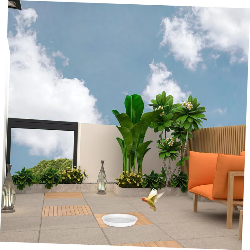 SUPVOX 2pcs Bird Feeding Basin Bird Water Bowls Outdoor Bird