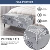FUANGUI Ottoman Cover Slipcovers Rectangular Printed Folding Stretch Storage Bench