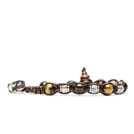 Tamashhi Tiger Eye Prayer Bracelet, Alloy Steel, Tiger's Eye