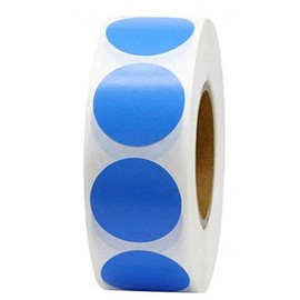 1000Pcs 1 Inch White Circle Dot Sticker Round Coding Labels Yard Sale Stickers Garage Sale Price Sticker Self-Adhesive Stickers for Classroom Office Marking Inventory Organizing Moving (Blue)