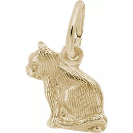 Rembrandt Gold-Plated Sterling Silver Cat Charm by Rembrandt