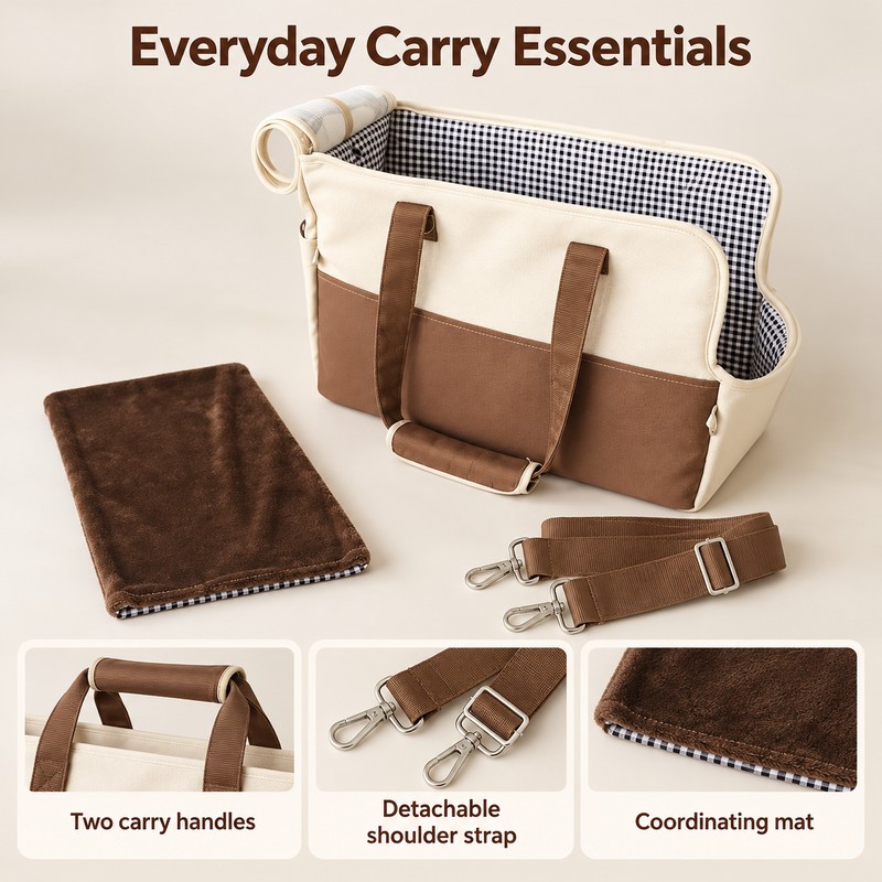 Breathable Pet Carrier Bag for Small Dogs and Cats –