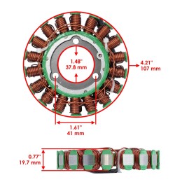 Caltric Stator & Regulator Rectifier for Suzuki GSXR600 GSX-R600 2006-2024 W/Gasket