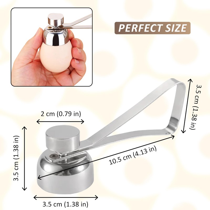KOLIBROX Stainless Steel Egg Toppers Cutter Egg Opener Tolls,Effortless Soft