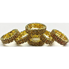 Avon Equine Crystal Horse Mane Bands & Diamante Horse Mane Double Row Plaiting Bands In (Golden, Pack of 12)