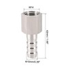 sourcing map Stainless Steel Barb Hose Fitting Connector Adapter 10mm