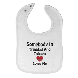 Toddler & Baby Bibs Burp Cloths Somebody in Loves Me Somebody in Trinidad and Tobago Loves Me Cotton Baby Items for Baby Girl & Boy White Design Only
