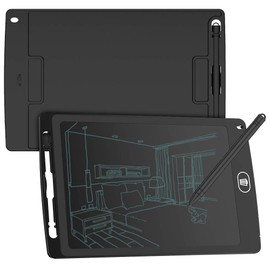 [2 Pack] 8.5 Inch LCD Writing Tablet, TIQUS Digital Ewriter Electronic Graphics Drawing Board, Portable Handwriting Pad (Single Color Writing)