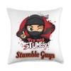 Stumble Guys Merch T Ninjas Games Stumble Guys Throw Pillow
