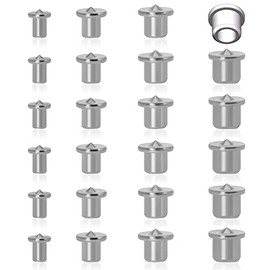 Jongdari 24PCS Dowel Centering Pins for Woodworking, Steel Drill Center for Dowel and Tenon Center Transfer Plugs Point (1/4", 5/16", 3/8", 1/2")
