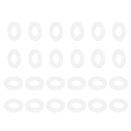 MECCANIXITY PTFE Flat Washers, 24Pack 20mm OD 11mm ID 2mm Thick Sealing Spacer Gasket Ring for Faucet Pipe Hose Bolt Machinery, White