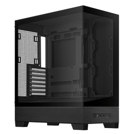 ASUS A31 Plus Black ATX pc case (Hidden-Connector motherboards, 360mm radiators and 380mm Graphics Cards, Four pre-Installed ARGB Fans, Clean Cable Management)