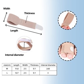 10 Pieces Hammer Toe Splint Bandage Hammer Toe Corrector Toe Separator Toe Splint Toe Braces for Correcting Hammer Toe, Broken Toe, Crooked Toe,