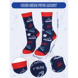Vabean 24 Pairs Christian Faith Socks Bulk Inspirational Bible Verse Pastor Deacon Socks Novelty Jesus Socks for Adults Men Women Appreciation Religious Gifts