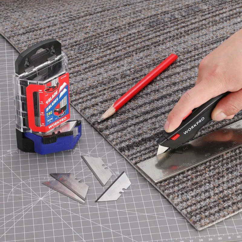 WORKPRO Premium Utility Knife Blades TAC Diamond Coated SK2M Utility