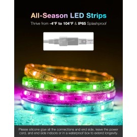 7x13mm IP65 RGB Smart Outdoor LED Light Color Changing LED Strip Light for Home Yard Game Room Bar Business Christmas HalloweenLamp Power(W): 4.5W/M, Length: 5 meters, Color: Colorful, Emitting Color: RGB