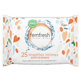 Femfresh - Tägliche Intimtücher, Aloe Vera & Ringelblume – 25 Tücher