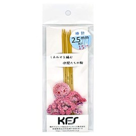 KFS Opal-Opal-Rod Needles, 0.1 x 6.9 inches (2.5 mm) x 5.9 inches (15 cm) x 5 Pieces, Bamboo Martina Umemura Knitting Needles, Knitting Socks, Mole Socks, For 4 Strands (Medium Fine)