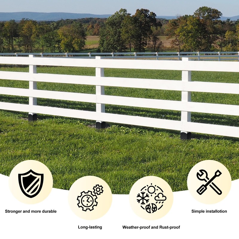 4x4 Post Base 8 Pcs,(Inner Size 3.6x3.6) Wood Fence Post