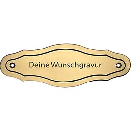 Curved Brass Plaque with Engraving