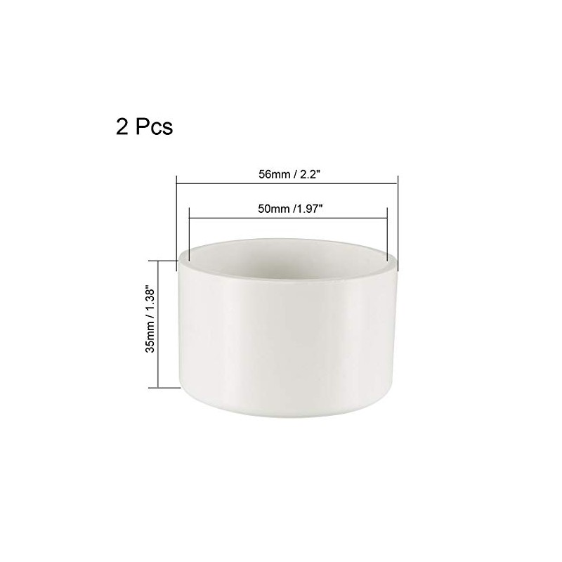 sourcing map 50mm PVC Pipe Cap Fitting, Slip Socket External