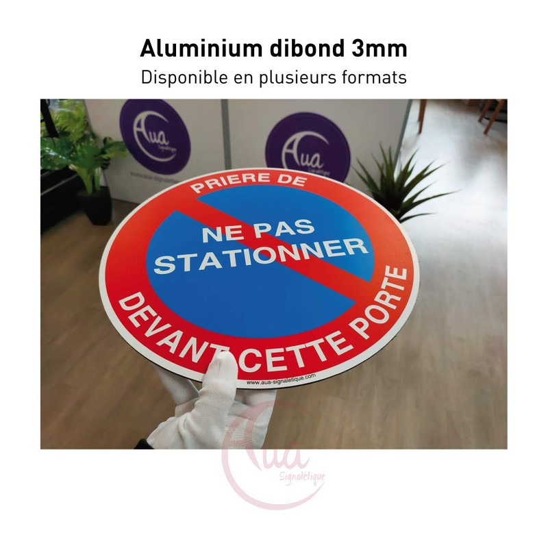 AUA SIGNALETIQUE - Panneau Propriété Privée Station Réservé aux Résidents