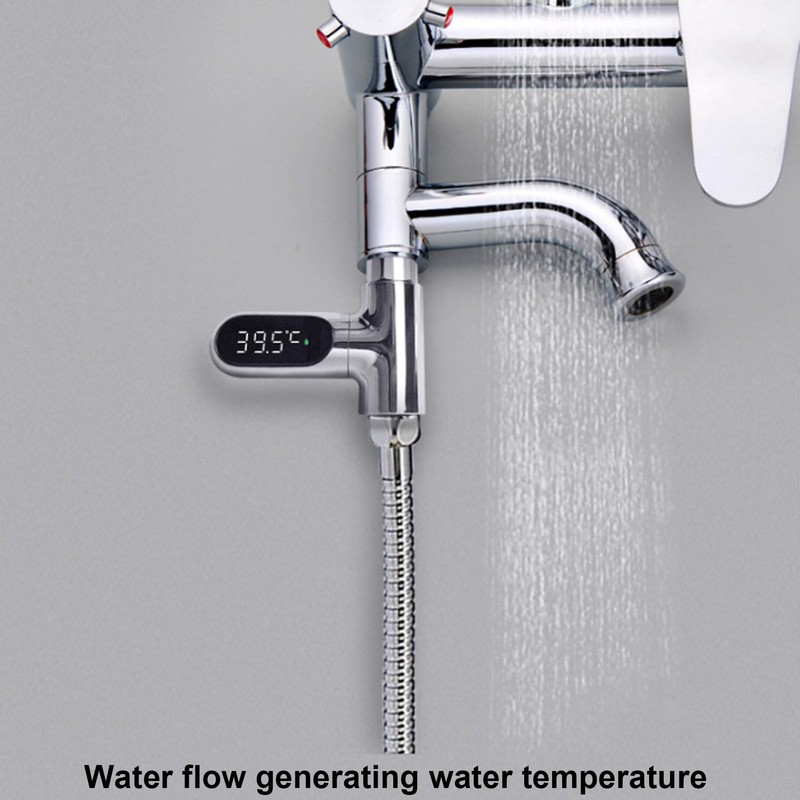 BuyWeek Shower Thermometer, LED Digital Baby Bath Thermometer, Aluminium Shower