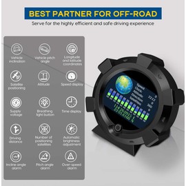 OBEST X95 Multifunction Meter, Compass GPS Speedometer, Car Inclinometer, Vehicle Angle Gradiometer, Off-Road Use, 5V - 28V