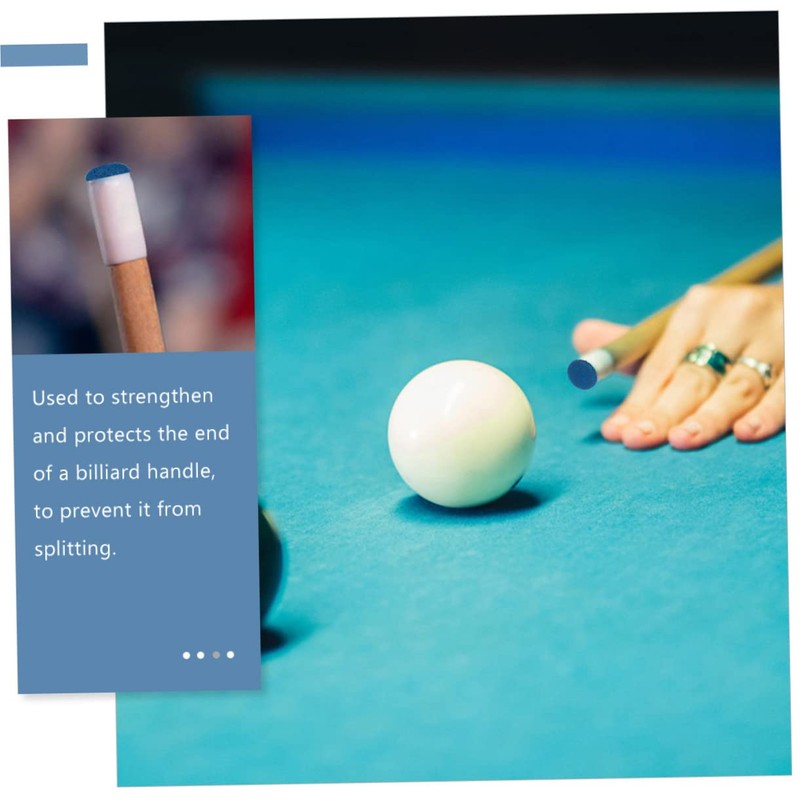 Sosoport Billiard Pool Tips 30pcs Leather Tip Replacements Billiard Necessities