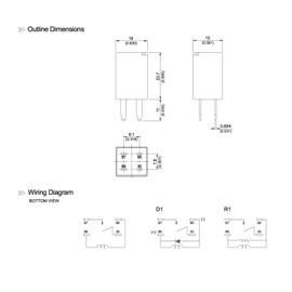 General Purpose Relays SPNO 20A 12VDC (1 piece)