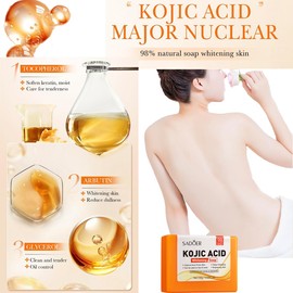 Kojic Acid Soap Bar,Cleansing Soap Bar，Body Soap,Skin Brightening Soap Can Effectively Reduce Black Spots, Freckles And Acne, Stretch Marks, Uneven Skin Color And Other Skin ColorDisorders（100g）