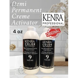 2x KENRA Color 9 Volume DEMI PERMANENT COLORING Creme Activator4 oz (Pack2)