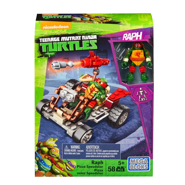 Mega Bloks Teenage Mutant Ninja Turtles Ninja Racers, Raphael Pizza Speedster
