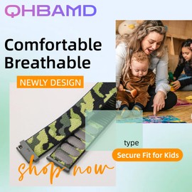 QHBAMD Watch Bands 3-Pack, Breathable Adjustable Nylon Straps Compatible for Gizmo Watch 3 2 1/Gabb Watch 3 2 1/SyncUP Watch Bands, Hook & Loop Replacement Band for Smartwatch