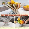 TDYBASE Fruit Basket for Kitchen Counter Stainless Steel Fruit Bowl,Folded