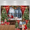TYLCLTX Christmas Santa Backdrop for Photography Winter Christmas Trees Background